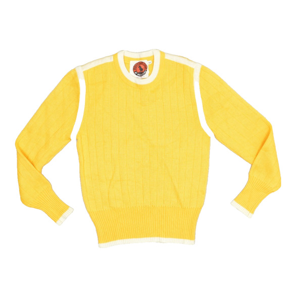 Vintage Mountain Goat by White Stag Yellow Cable Knit Sweater Women's Size L - Picture 1 of 8